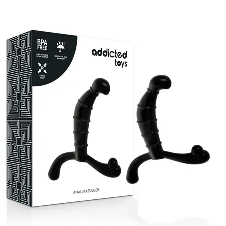Addicted Toys Crni Intimni Masažer Prostate Ergonomski 11.3 cm