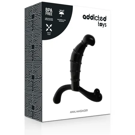 Addicted Toys Crni Intimni Masažer Prostate Ergonomski 11.3 cm