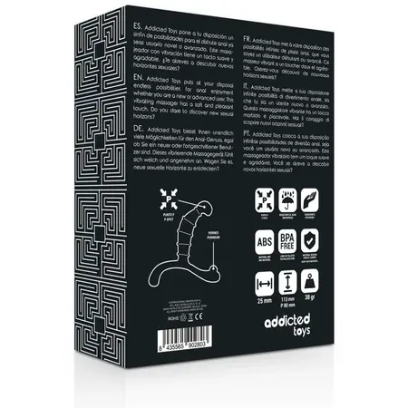 Addicted Toys Crni Intimni Masažer Prostate Ergonomski 11.3 cm