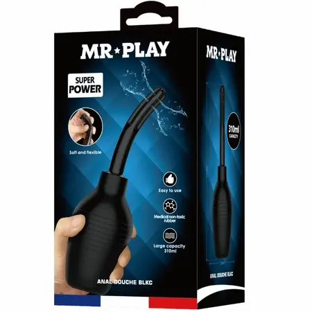 MR PLAY Anal Hygiene Device Super Power Black, USB Rechargeable 175mm