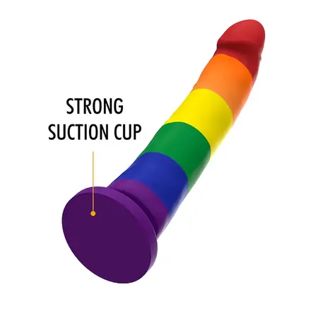 MYTHOLOGY Devon Pride M Intimate Silicone Device, Suction Base, 16.5 cm