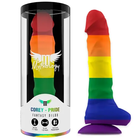 MYTHOLOGY Corey Pride Intimni silikonski model M, usisna čašica, 18cm