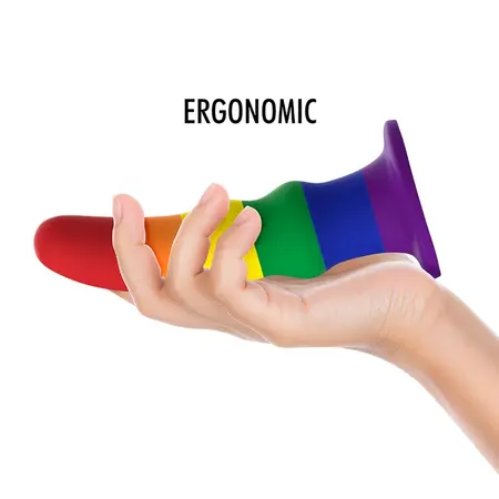 MYTHOLOGY Kuno Pride M - Vibrirajući silikonski fantazijski model, Pride boje