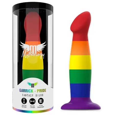 MYTHOLOGY Garrick Pride Intimni uređaj M - Fleksibilan silikon, usisna baza