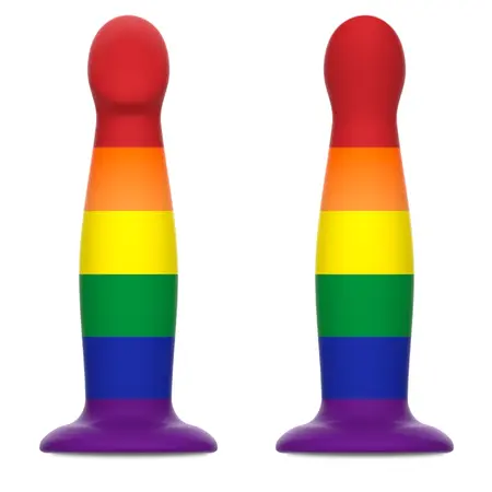 MYTHOLOGY Garrick Pride Intimni uređaj M - Fleksibilan silikon, usisna baza