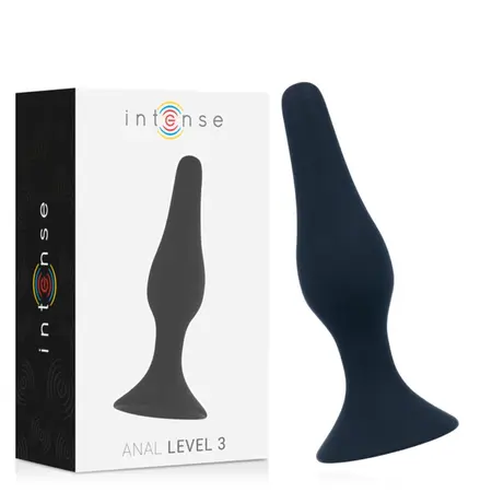 Intense Anal Level 3 Silikonski čep 12.5cm Crni - Napredni model