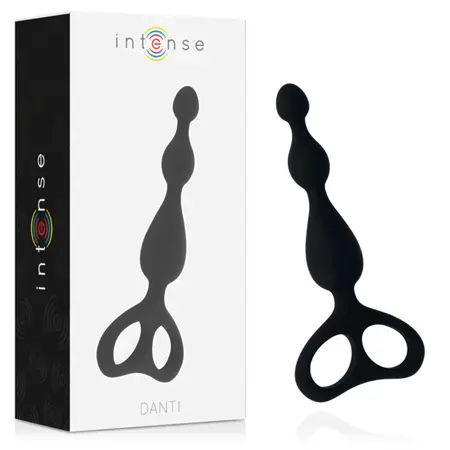 INTENSE Danti Crni silikonski analni čep 17.5 cm Materijal bezbedan za telo