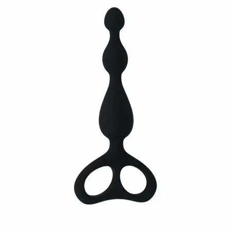 INTENSE Danti Crni silikonski analni čep 17.5 cm Materijal bezbedan za telo