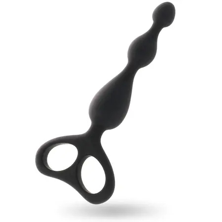 INTENSE Danti Crni silikonski analni čep 17.5 cm Materijal bezbedan za telo