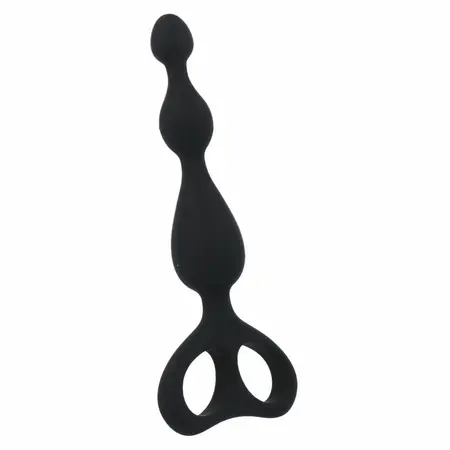 INTENSE Danti Crni silikonski analni čep 17.5 cm Materijal bezbedan za telo