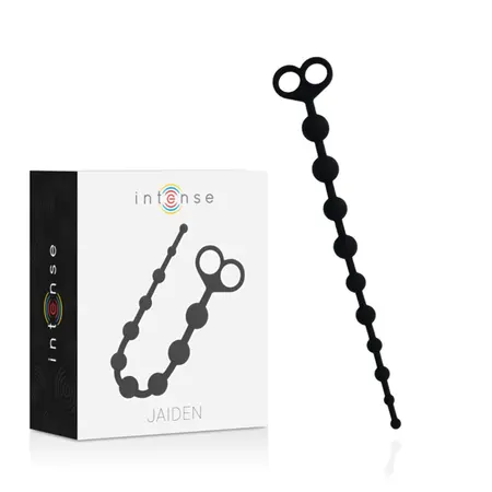INTENSE Jaiden Silicone Intimate Beads Black 34cm Hypoallergenic