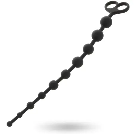 INTENSE Jaiden Silicone Intimate Beads Black 34cm Hypoallergenic