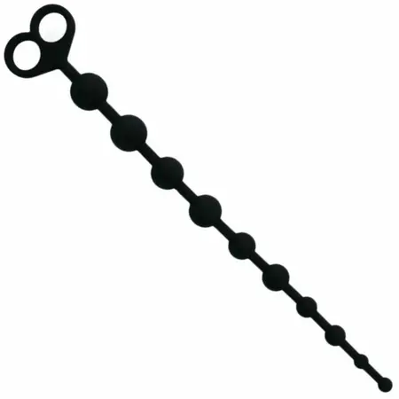 INTENSE Jaiden Silicone Intimate Beads Black 34cm Hypoallergenic