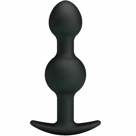 Pretty Love Special Stimulation Silicone Intimate Bead Plug 10.3 cm Black
