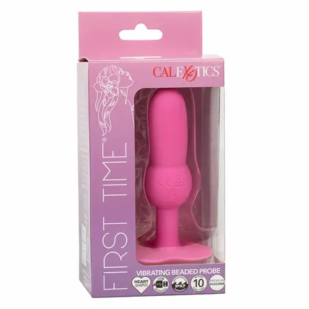 CalExotics First Time Beaded Probe Vibrirajući sistem Roze USB 10 modova
