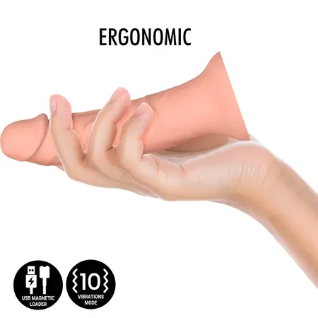 MYTHOLOGY Asher S Silicone Intimate Device, Skin Tone, WatchMe Compatible