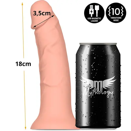 MYTHOLOGY Asher S Silicone Intimate Device, Skin Tone, WatchMe Compatible