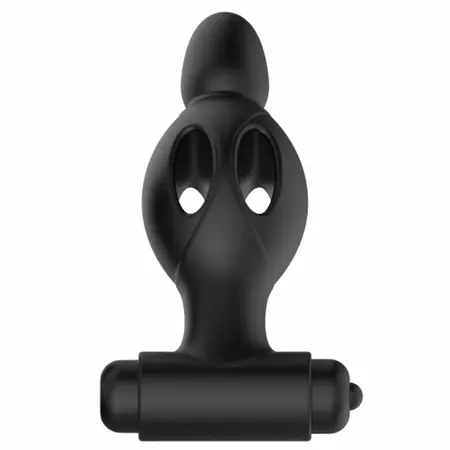 MR PLAY Silicone Vibrating Intimate Plug 10 Modes Crna 11.8cm