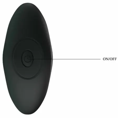 Pretty Love Black Silicone Anal Plug 12-Mode USB Rechargeable