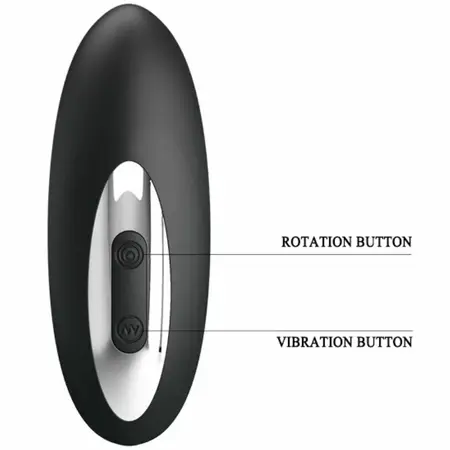 Pretty Love Merlin Black - Rotating & Vibrating Multifunctional Massager