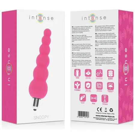 Intense Snoopy 7-Speed Silicone Device Pink Flexible Waterproof 13.5cm