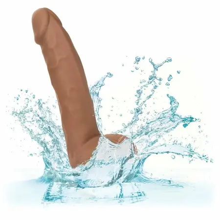 CalExotics Silicone Studs 20 cm Braon - Fleksibilni Anatomski Model sa Sisaljkom