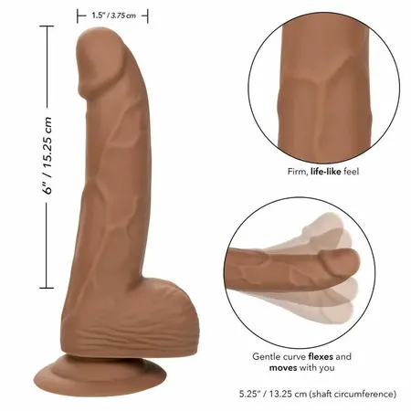 CalExotics Silicone Studs 15.24 cm Braon Intimni Uređaj sa Sisaljkom