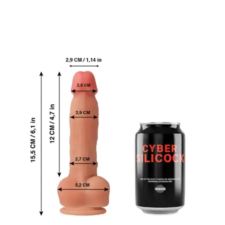 CYBERSILICOK Ansel Tečni Silikonski Model 15.5cm Bež Intimni Uređaj