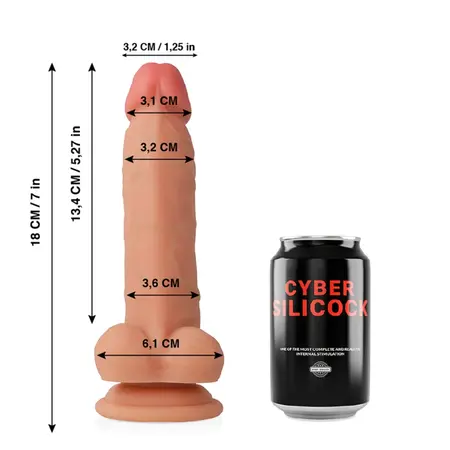 CYBERSILICOCK Jude Ultra Meki Tečni Silikonski Model 18cm Bež