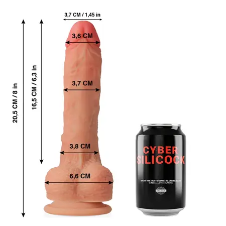 CYBERSILICOK Connor Tečni Silikonski Model 20.5cm Boja Kože Intimna Mašina