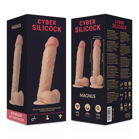 CYBERSILICOCK Magnus Ultra Meki Tečni Silikonski Model 20.5cm Bež