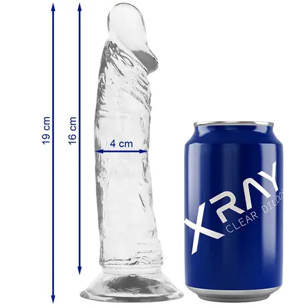 XRAY Prozirni Model 19 cm Transparentni Intimni Sistem sa Sisaljkom