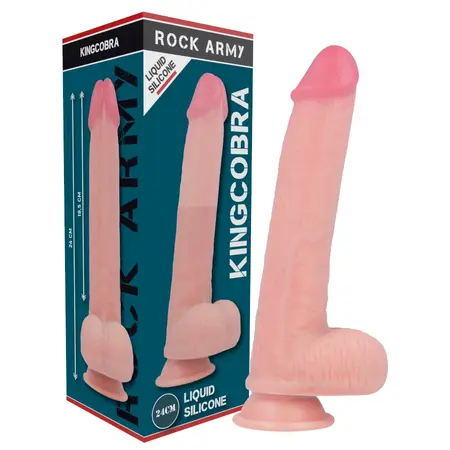 RockArmy Kingcobra Tečni Silikonski Model 24cm Prirodni sa Sisaljkom