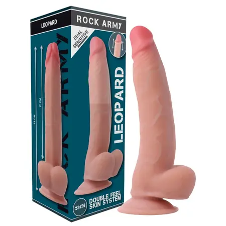 Rockarmy Dual Density Leopard 23cm Intimni Uređaj sa Sisaljkom
