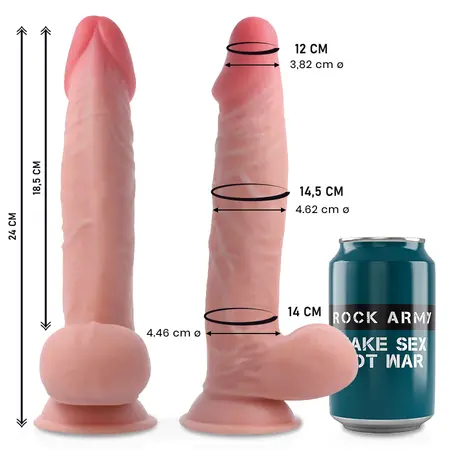 Rock Army Sherman Dual Density Intimni Model 24cm Prirodni TPE Sisaljka