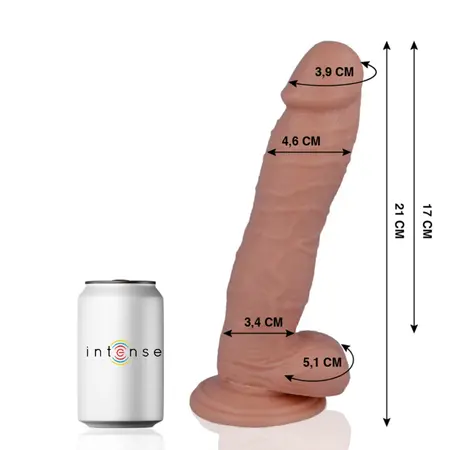 MR INTENSE 24 Anatomical Model 21 cm with Suction Cup, Natural Tone