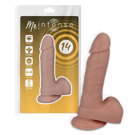 Mr Intense Model 14 Anatomski Intimni Uređaj 18.5 cm Prirodni sa Usisnom Čašom