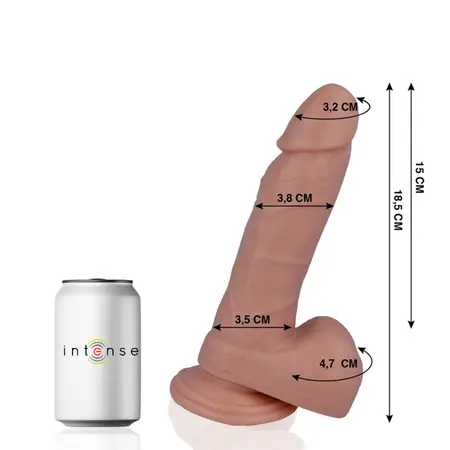 Mr Intense Model 14 Anatomski Intimni Uređaj 18.5 cm Prirodni sa Usisnom Čašom