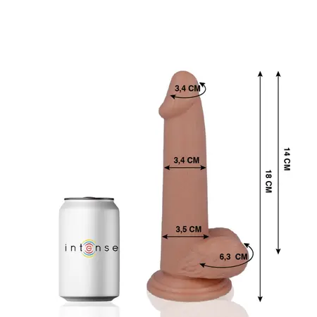 MR INTENSE Model 10 Anatomski Oblik 18 cm Prirodni Ton Sa Usisnom Bazom