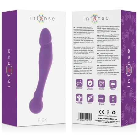 INTENSE Silicone Rick Dual Lilaste boje – Fleksibilna Dvostrana Igračka 18 cm