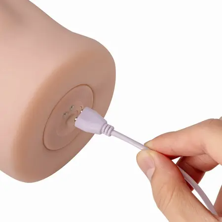 XISE AGGIE Vibrating Handheld Silicone Intimate Machine with Textured Tunnel