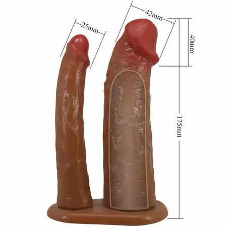 PRETTY LOVE YAIRON Intimni Produžni Navlaka 4 cm Mulat TPR Vodootporan