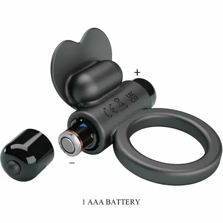 Pretty Love Debonaire Black Intimate Ring with 10 Vibration Modes