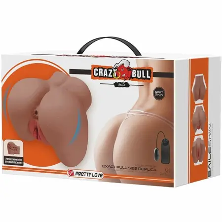 CRAZY BULL BM-009243Z-1 Intimate Dual-Entry Vibrating Device Flesh Tone