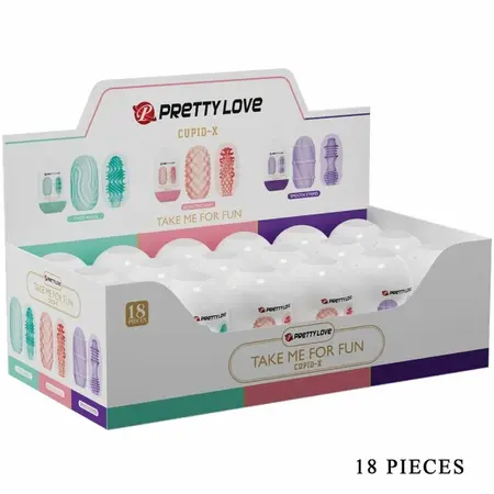 Pretty Love Cupid X 18 Set Intimnih Navlaka - 3 Teksture, 3 Boje, TPR