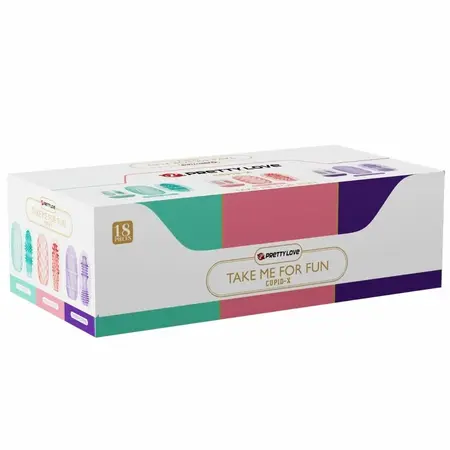 Pretty Love Cupid X 18 Set Intimnih Navlaka - 3 Teksture, 3 Boje, TPR