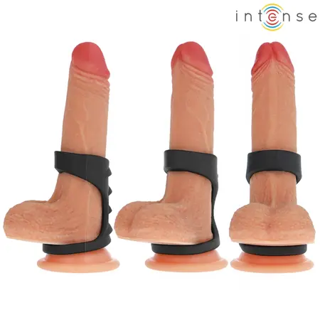 INTENSE THEO Dvostruki Silikonski Crni Potporni Prsten Model 3, 5.1 cm