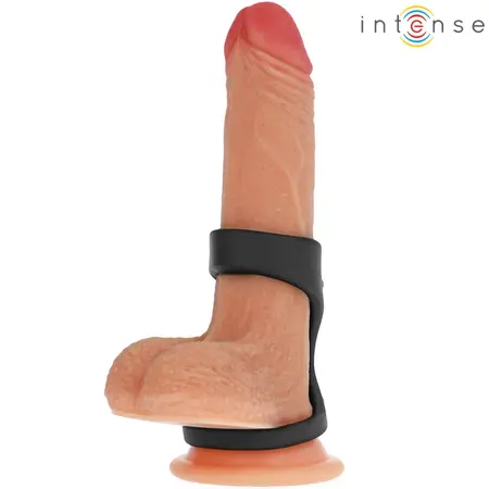 INTENSE THEO Dvostruki Silikonski Crni Potporni Prsten Model 3, 5.1 cm