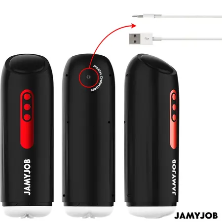 JAMYJOB PHANTOM Automatic Intimate Device 5 Modes Black-Red Silicone