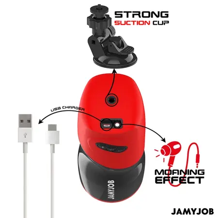 Jamyjob Xpeed Automatic Intimate Machine 5 Modes Sound Black-Red